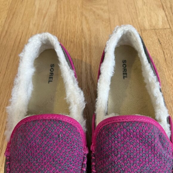 Sorel Tremblant Moc Slippers Pink Gray Women's Size 9 - Picture 4 of 9